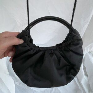 Ladies Black Cloth Shoulder Handbag by La Regate